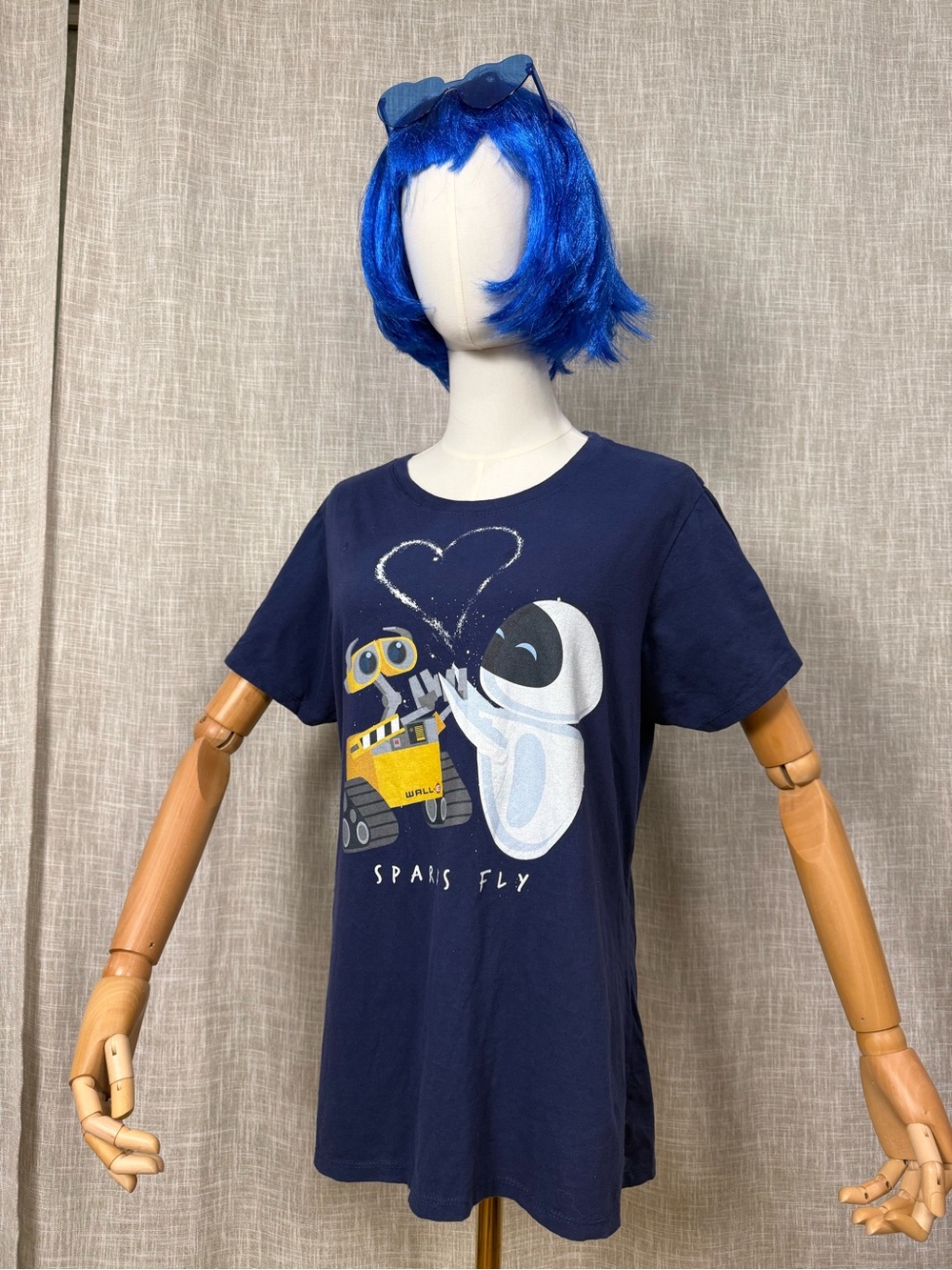Navy Blue WALL·E & EVE Graphic Tee